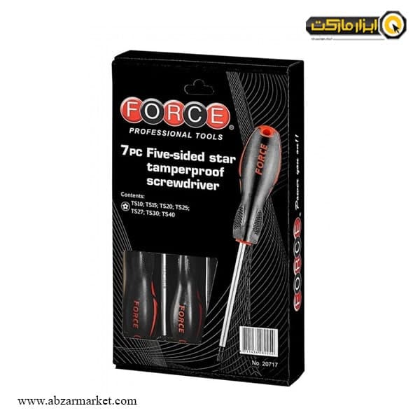 ست پیچ گوشتی ستاره ای پنج پر فورس 7 عددی مدل 20717