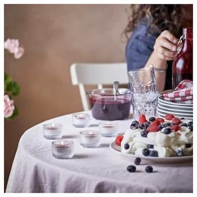 شمع وارمر معطر ایکیا STORTSKON قرمز مجموعه 30تایی/ رایحه توت