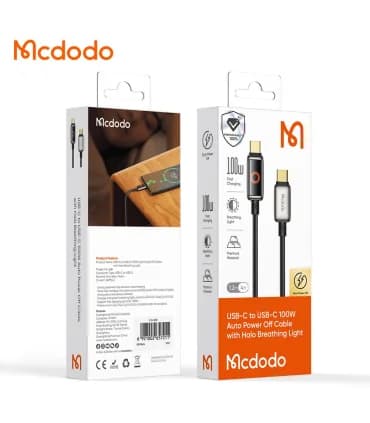 کابل دو سرتایپ سی مک دودو 100 وات قطع کن MCDODO CA-668