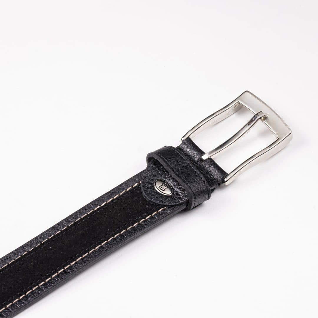 کمربند جیر و چرم (مشکی)