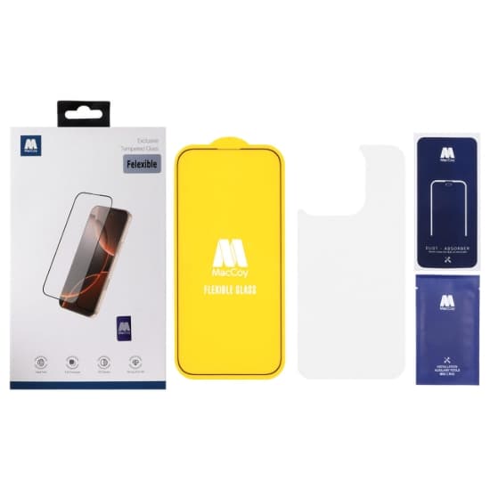 گلس گوشی موبایل شفاف مک کوی مدل سه لایه Nano Felexible با برچسب محافظ پشت گوشی