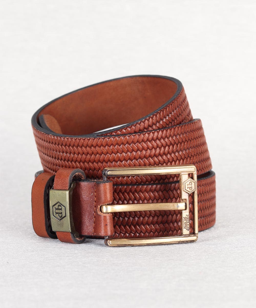 کمربند مردانه کنفی و چرم عسلی 5536