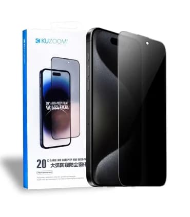 گلس کوزوم ایفون 17 پرومکس پرای ویسی Glass KUZOOM privacy 9D Iphone 17 pro max