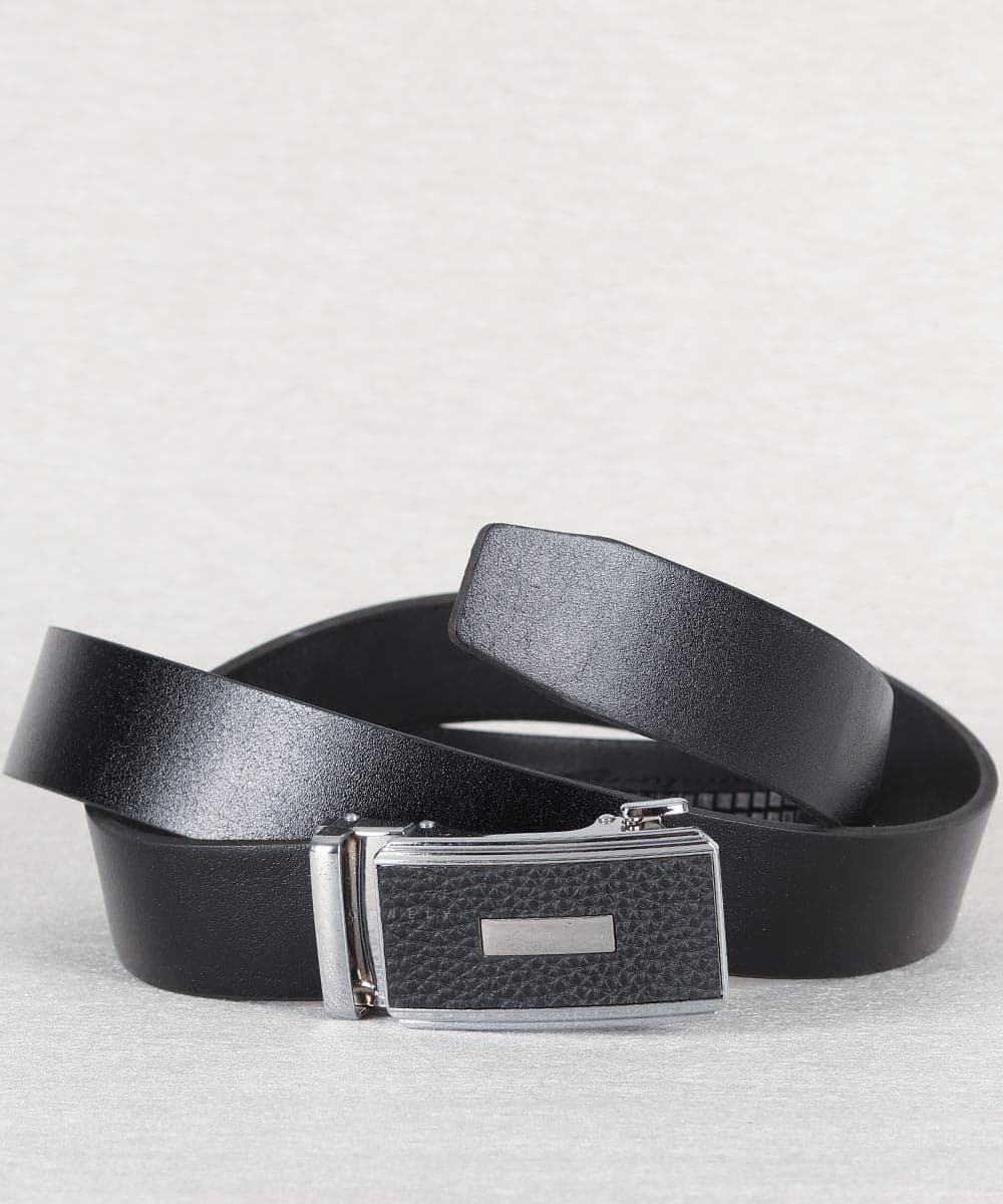 کمربند ریلی مردانه مشکی مستطیلی 5495