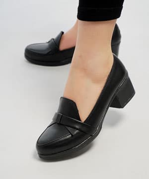 کفش کالجی زنانه پاشنه دار کد 23651