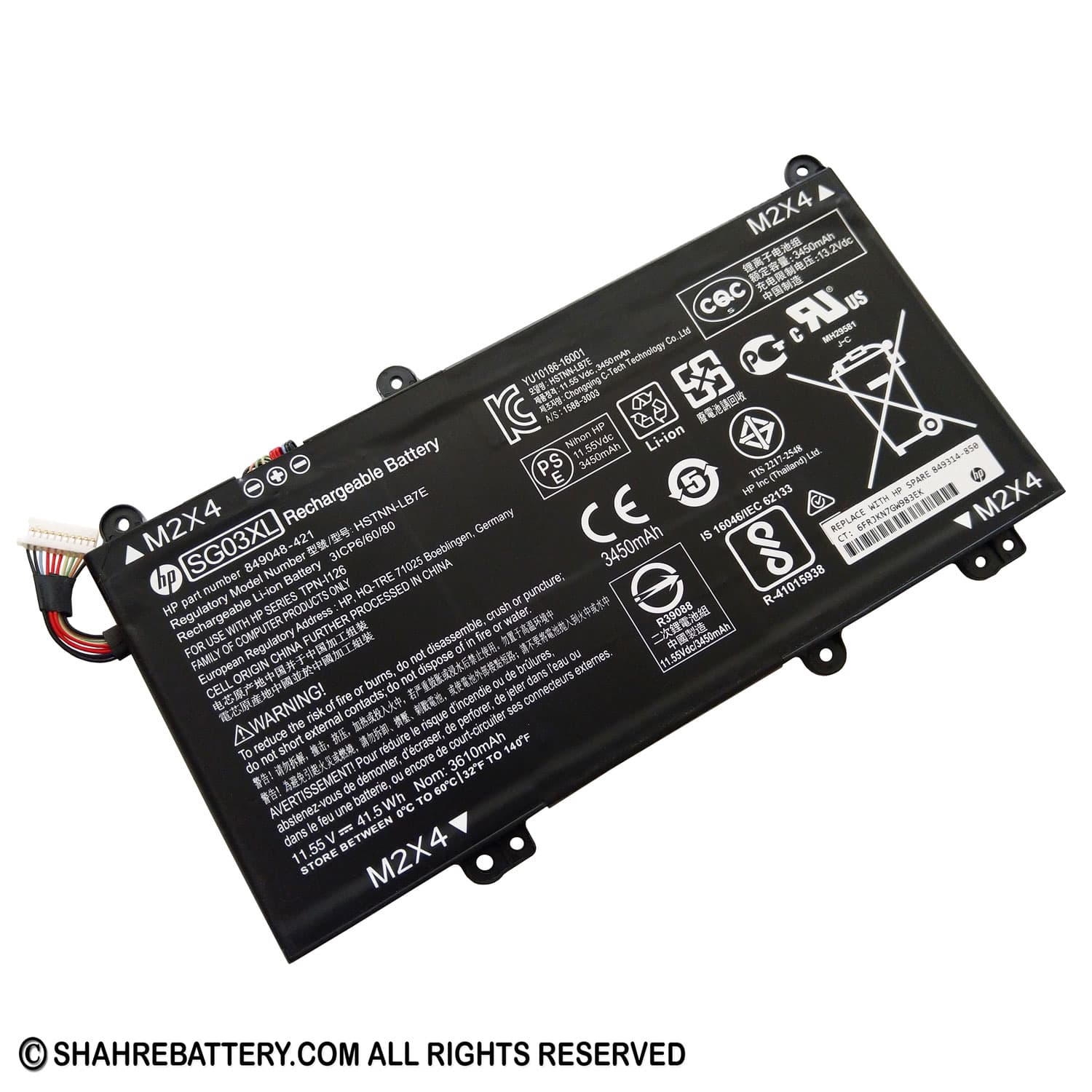 باتری اورجینال لپ تاپ اچ پی HP Envy 17 SG03XL