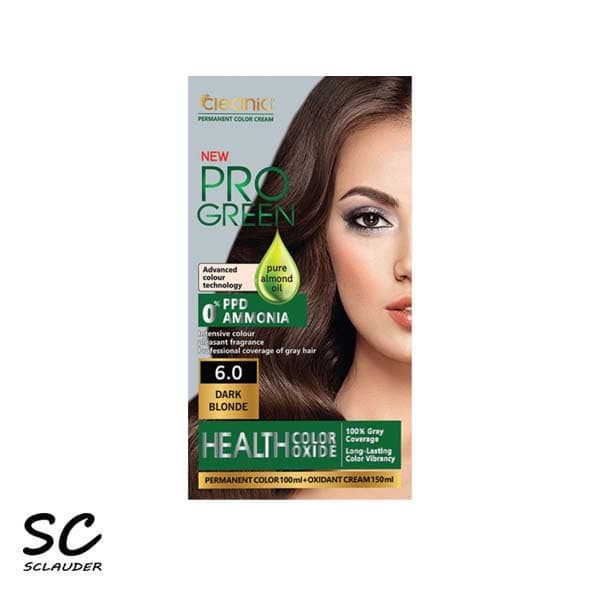 رنگ مو پرو گرين کلینیک Cleanic Pro Green بدون آمونیاک بلوند تیره 0.6