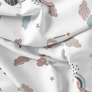 پارچه ملحفه مدل مخمل طرح ماه کد 5011426