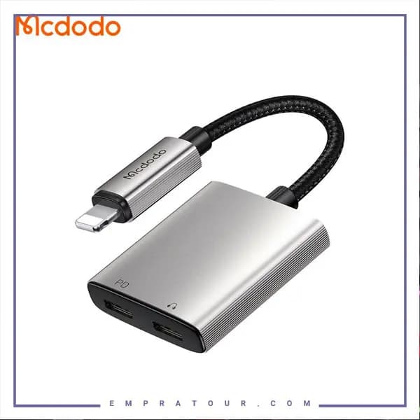 تبدیل دو کاره لایتنینگ مک دودو Mcdodo 2in1 Lightning To Dual Lightning Audio Adapter CA-5560