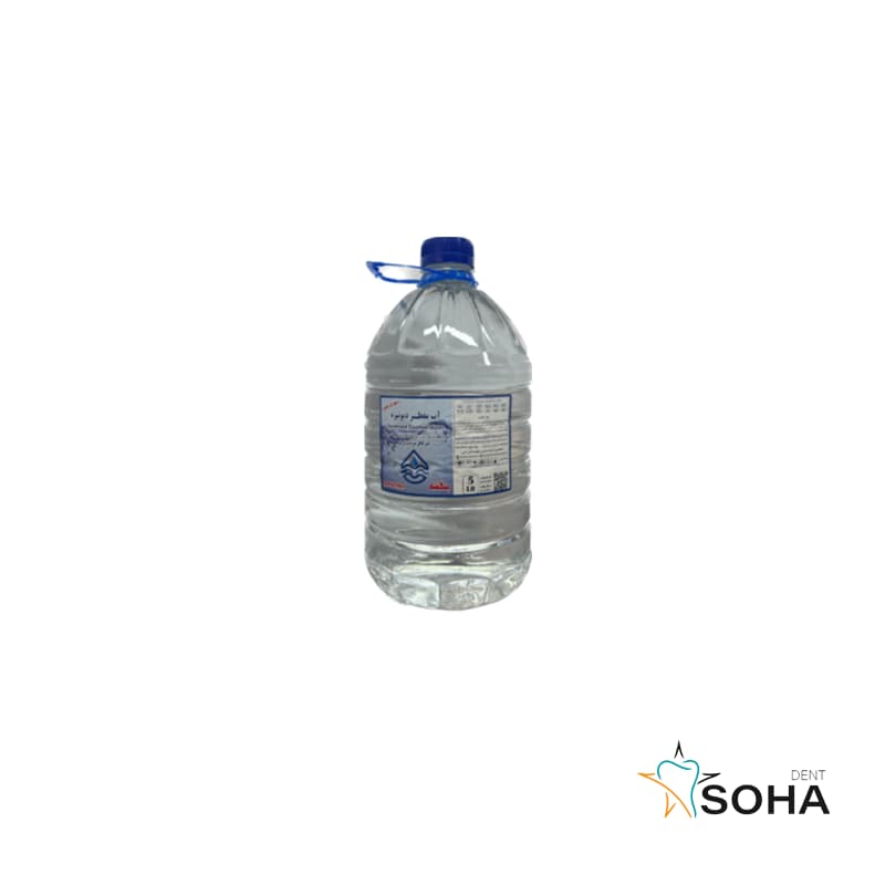 آب مقطر 4 بار تقطیر 5 لیتری بنفشه