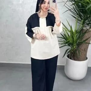 ست تونیک شلوار ریش دار