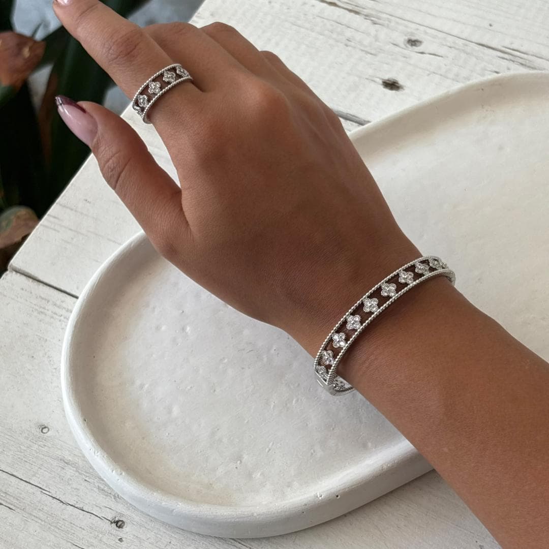 ست دستبند و انگشتر طرح ونکلیف کد B338