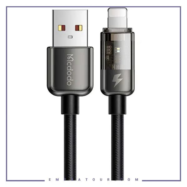 کابل شارژ قطع کن دار لایتنینگ 1.2 متری مک دودو Mcdodo Auto Power Off Data Cable CA-3140