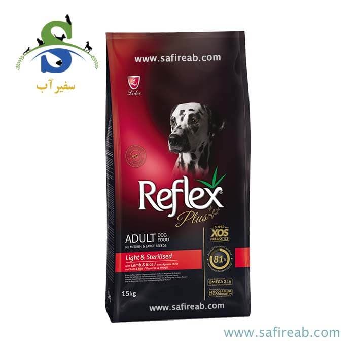 غذای خشک سگ بالغ عقیم شده رفلکس پلاس با طعم گوشت بره و برنج (۱۲ کیلوگرم)