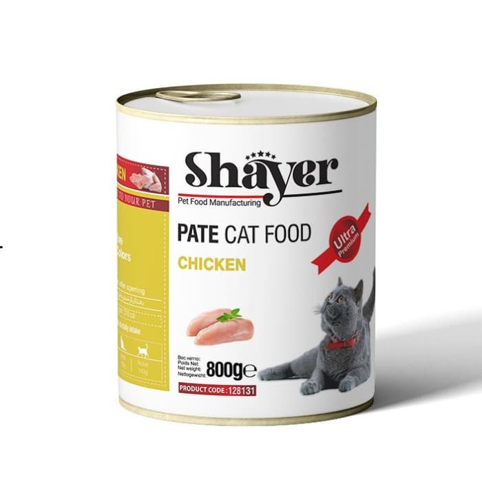 کنسرو گربه شایر پاته مرغ (800 گرم)