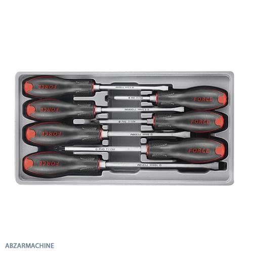 سری پیچ گوشتی ضربه خور تخت و چهار سو 7 عددی FORCE