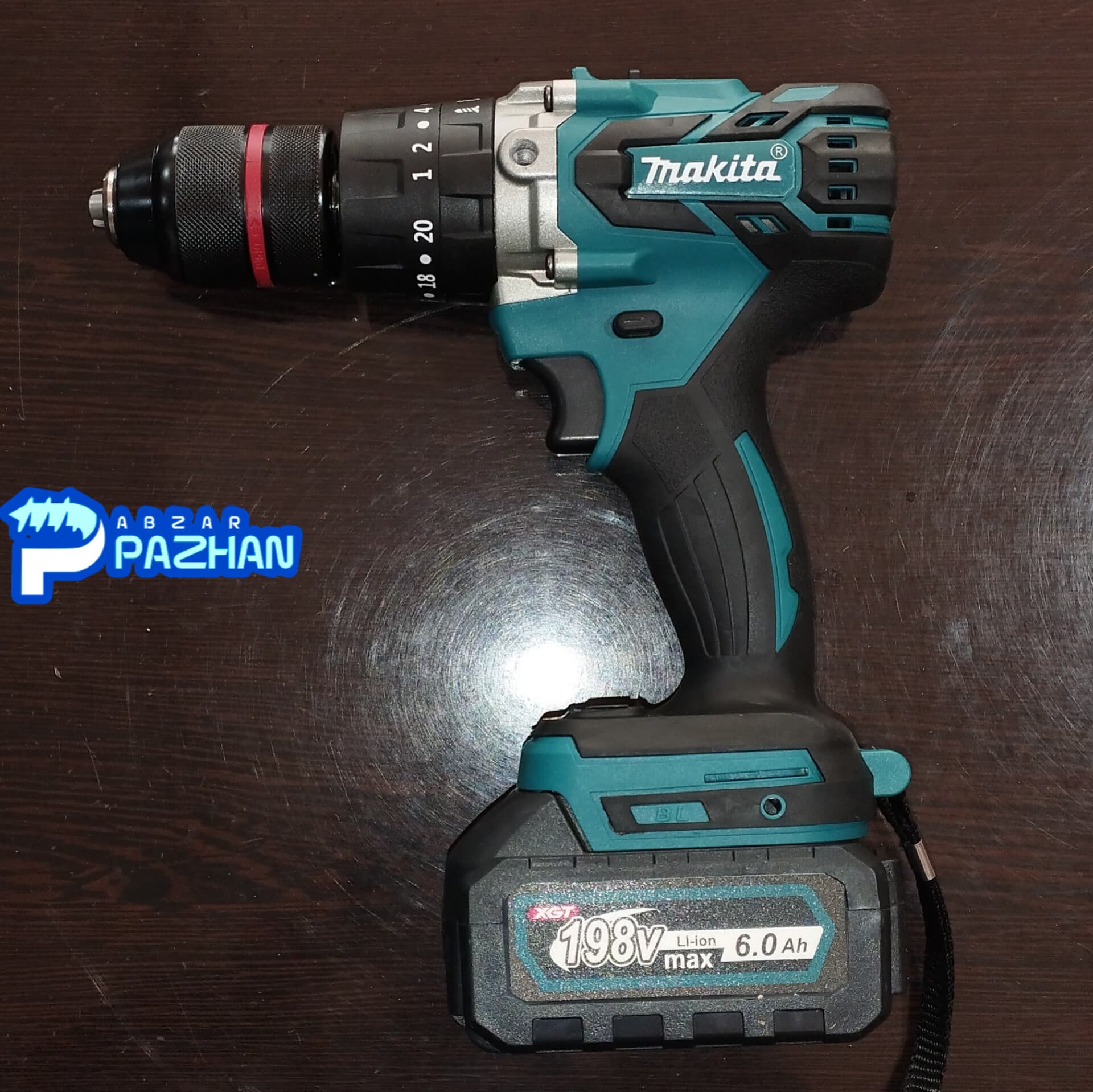 دریل شارژی 198 ولت موتور براشلس ماکیتا