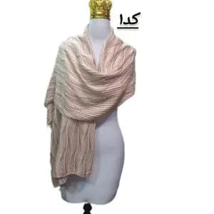 شال پلیسه ای نخی کد 654