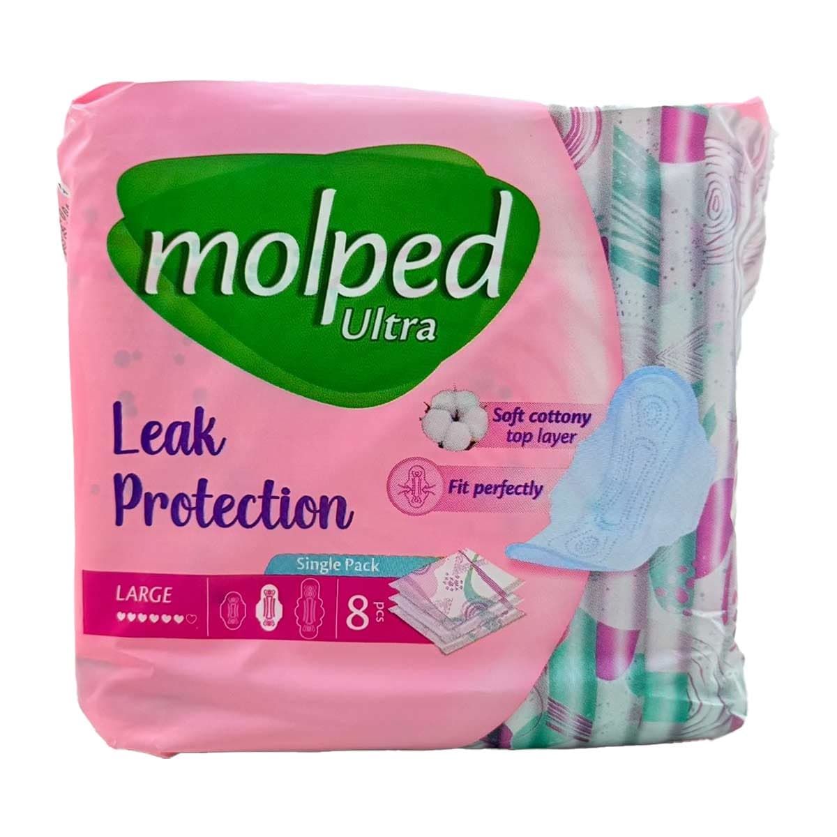 نوار بهداشتی الترا مشبک سایز بزرگ مولپد 8 عددی کد 3386