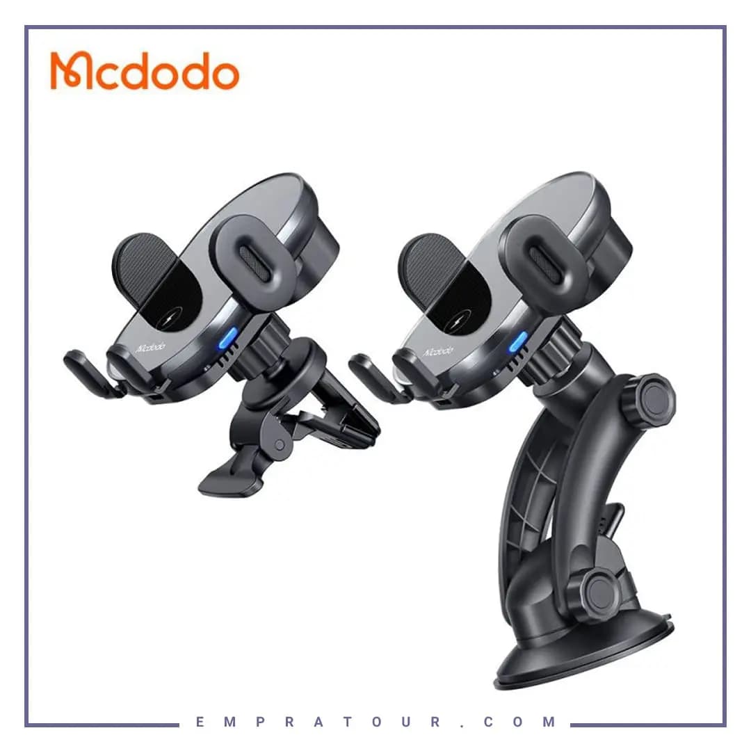 هولدر و شارژر وایرلس 15 وات مک دودو Mcdodo Dual Coil Wireless Charger Car Mount CH-1600