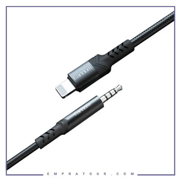 کابل تبدیل جک 3.5میلی‌متری به لایتنینگ ارلدم Earldom Lightning To 3.5mm Aux Cable AUX39