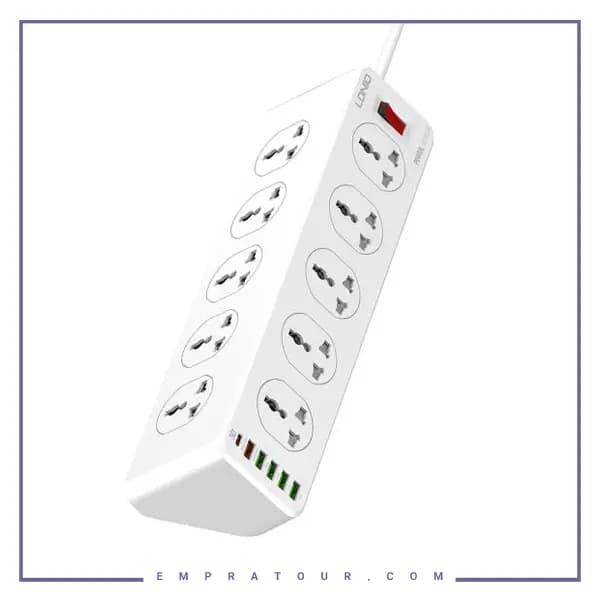 چند راهی برق و شارژر الدینیو LDNIO SC10610 QC3.0 PD Power Strip