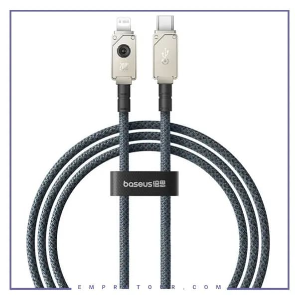 کابل شارژ تایپ سی به لایتنینگ 20 وات بیسوس Baseus Aramid Fiber Braiding Type C To Lightning Cable CB000049