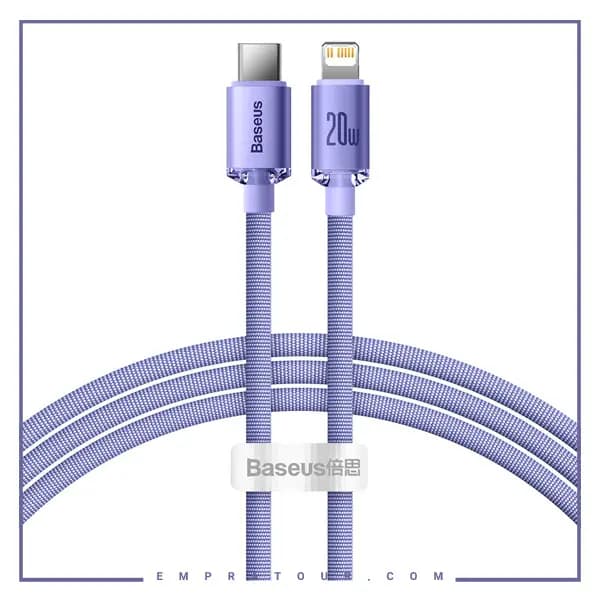 کابل شارژ تایپ سی به لایتنینگ 20 وات 1.2متر بیسوس Baseus Fast Charging Data Cable CAJY000201