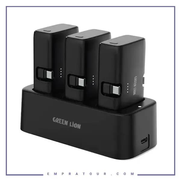 پک سه عددی پاوربانک و شارژر گرین لاین Green Lion 3in1 Power Bank Station GN3IN1PB5KBK