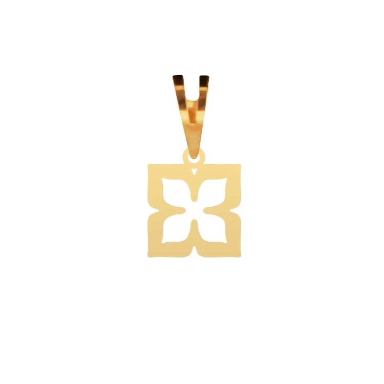 آویز گردنبند طلا عیار 750 شمیم گلد گالری طرح ونکلیف P-28