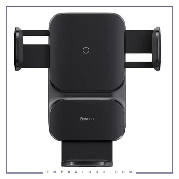 هولدر و شارژر وایرلس دریچه کولری Baseus Wisdom Auto Alignment Car Mount 15W CGZX000001