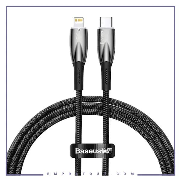 کابل تایپ سی به لایتنینگ 20 وات2 متر بیسوس Baseus Glimmer PD Fast Charging Data Cable CB000022