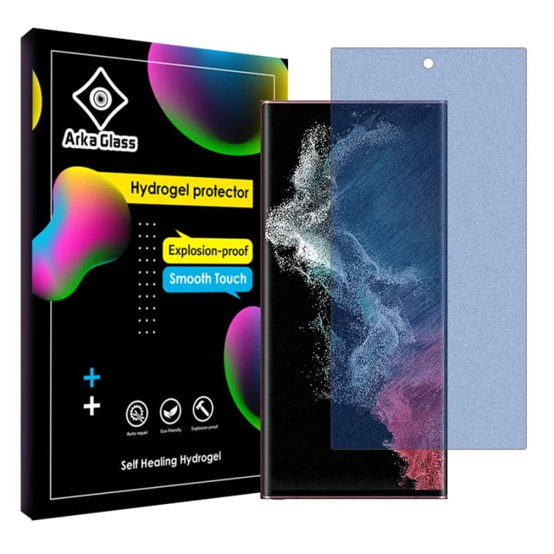 محافظ صفحه نمایش مات ضد اشعه آبی گوشی سامسونگ Galaxy S22 Ultra 5G آرکا گلس مدل Tough