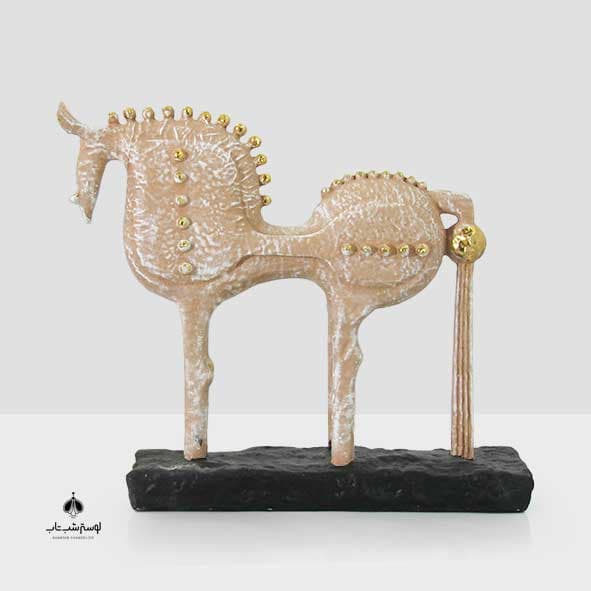 FRZ مجسمه اسب لوک سایز کوچک قهوه ای کد 45