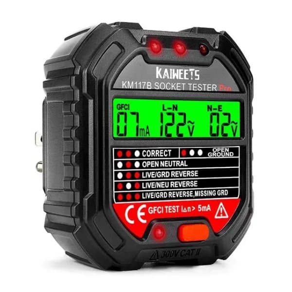 تستر ولتاژ و GFCI کایوتس مدل KM117B