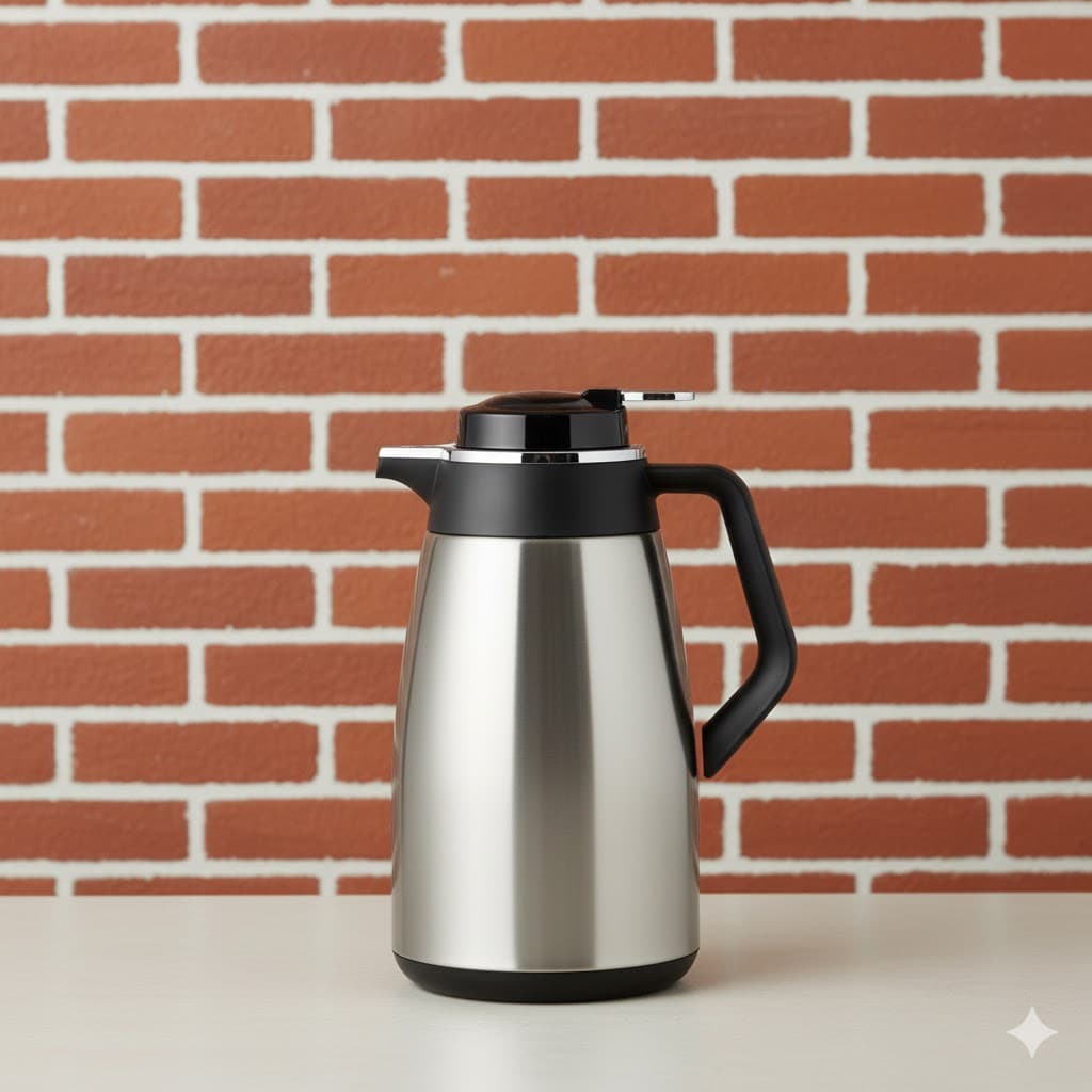 فلاسک 1.6 لیتری شیشه دار استیل یونیک کد 1756