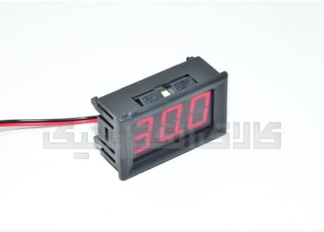 ولت متر پنلی بزرگ قابدار قرمزDC-0.56 (سه سیم)