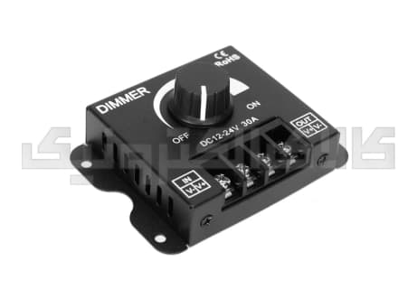 دیمر قاب دار پنلی 24-12 ولت 30 آمپر DC مشکی