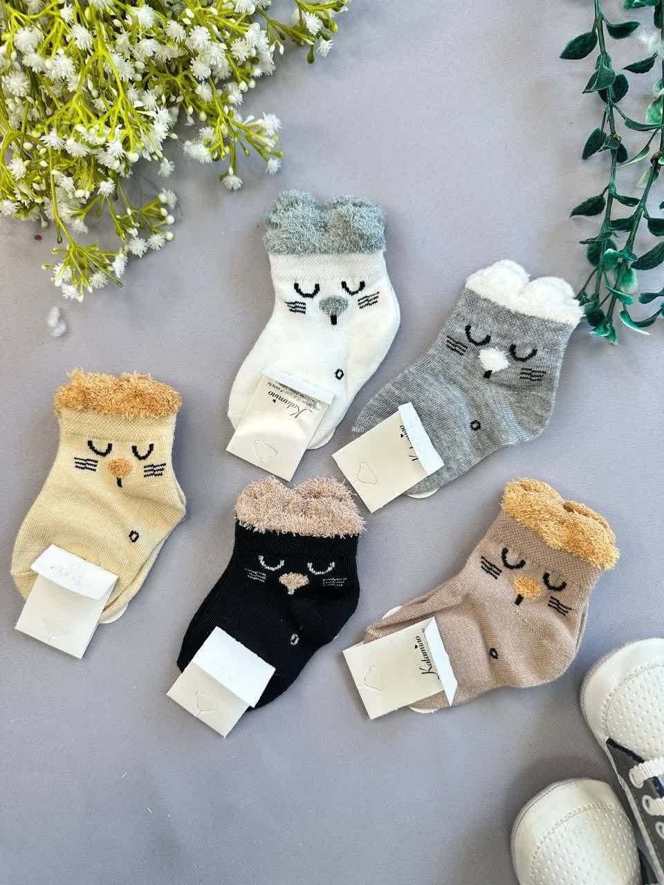 جوراب طرح خرگوش و پلک نوزادی و کودک کد 71061