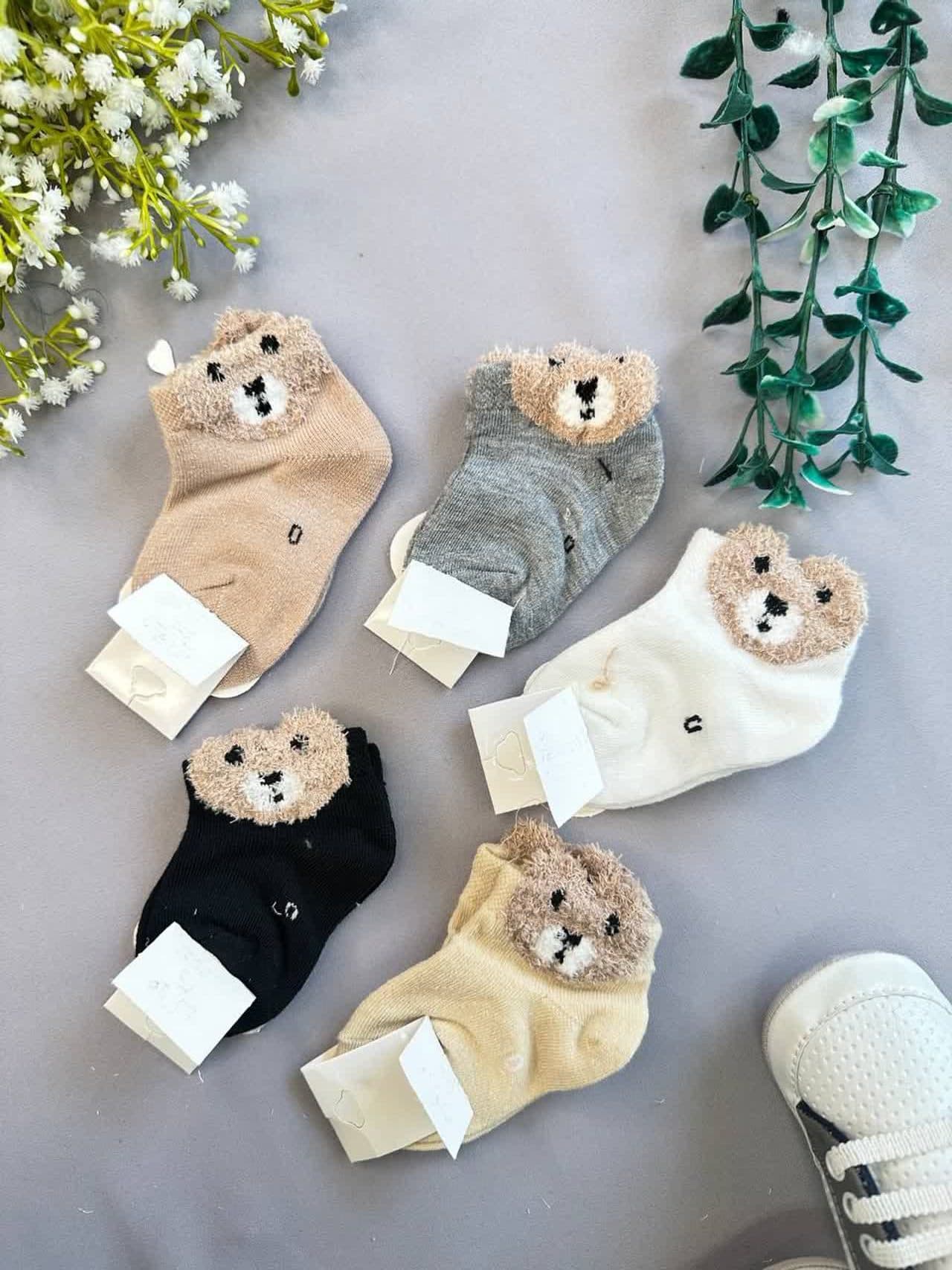 جوراب ساق تدی پشمالو نوزادی و کودک کد 71055