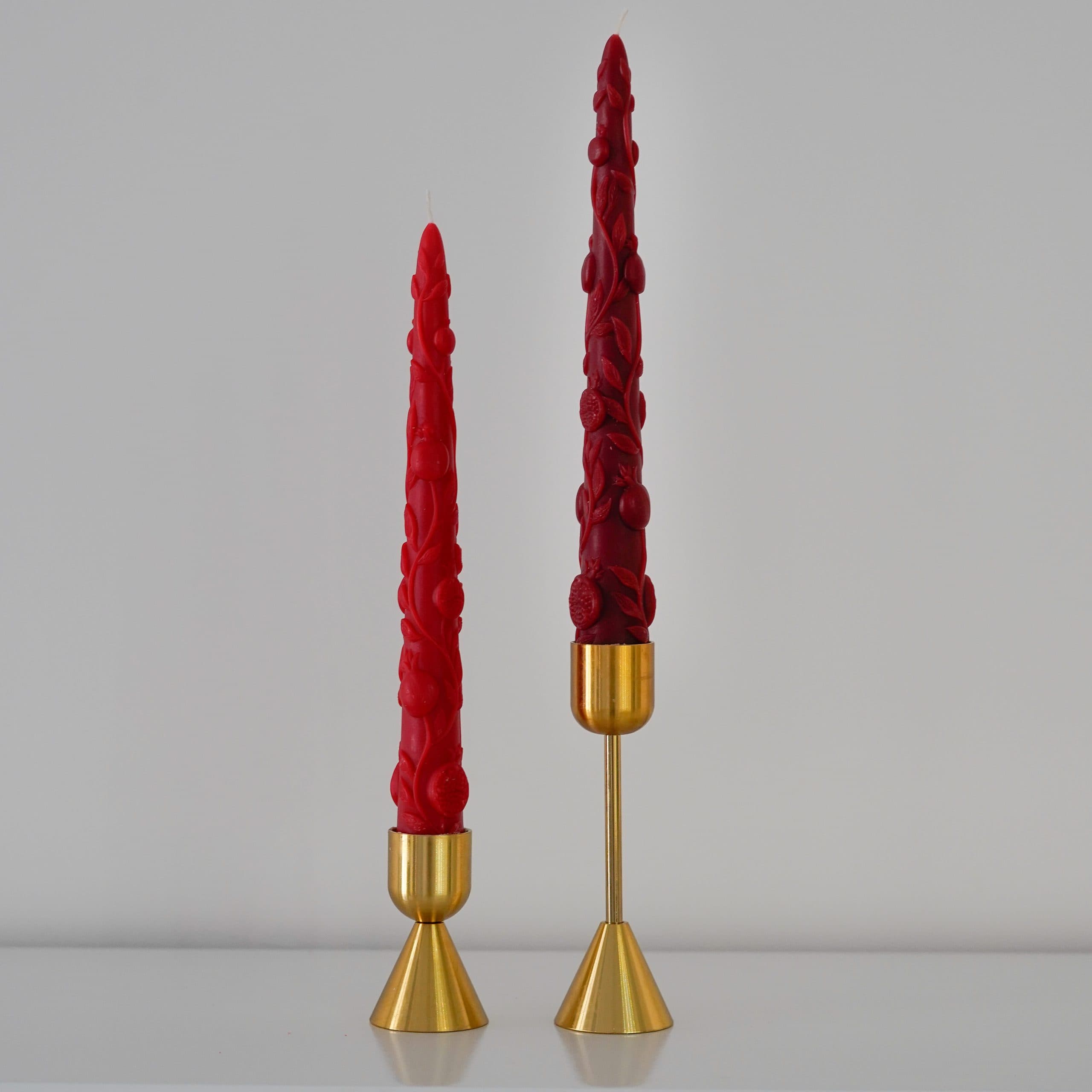 شمع دستساز قلمی انار و برگ