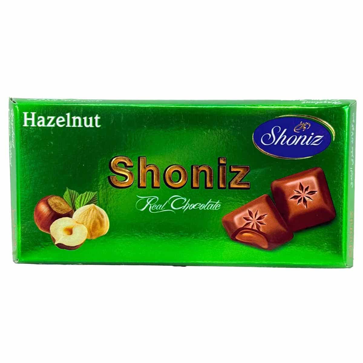 شکلات تخته ای مغز فندق شونیز 100 گرم