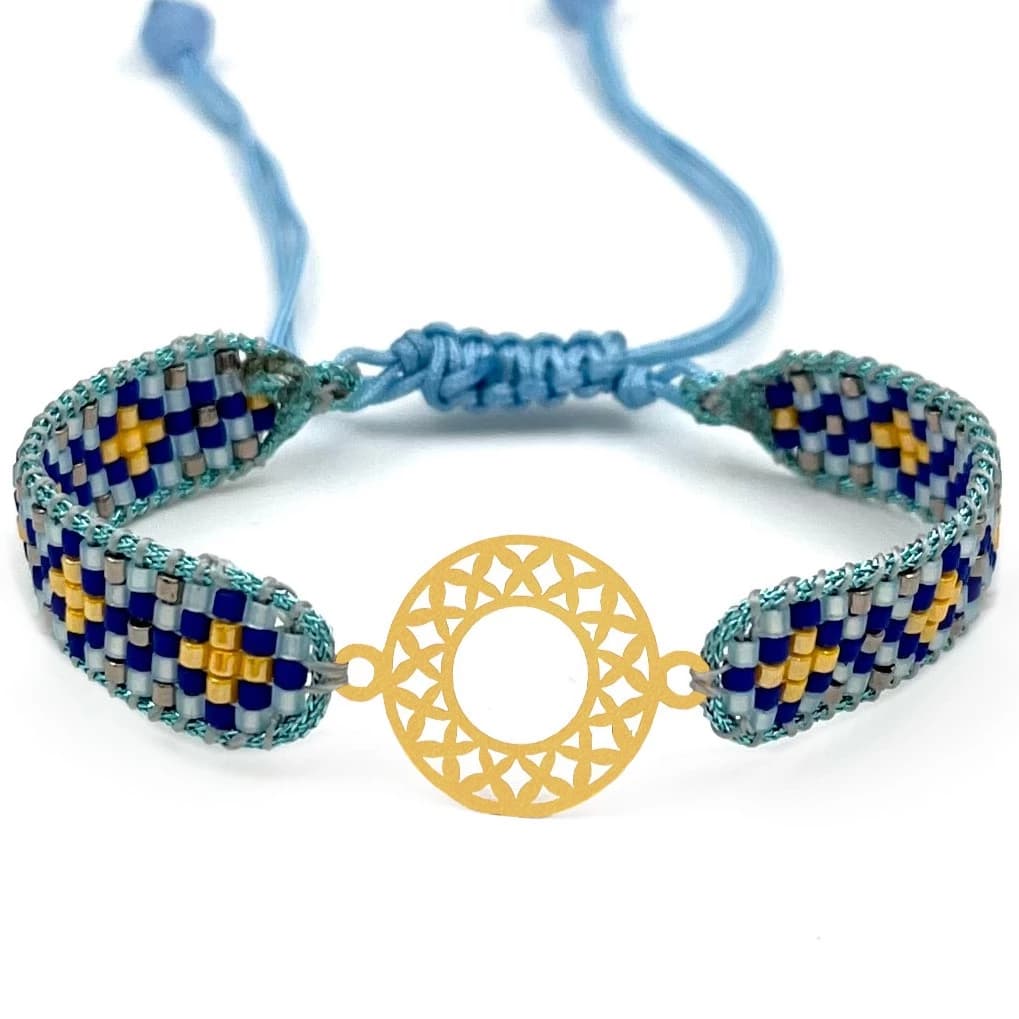 دستنبد طلا زنانه با پلاک طلا میوکی دیانا گالری کد05023