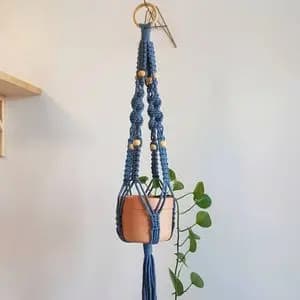 هولدر مکرومه گلدان طرح روشا