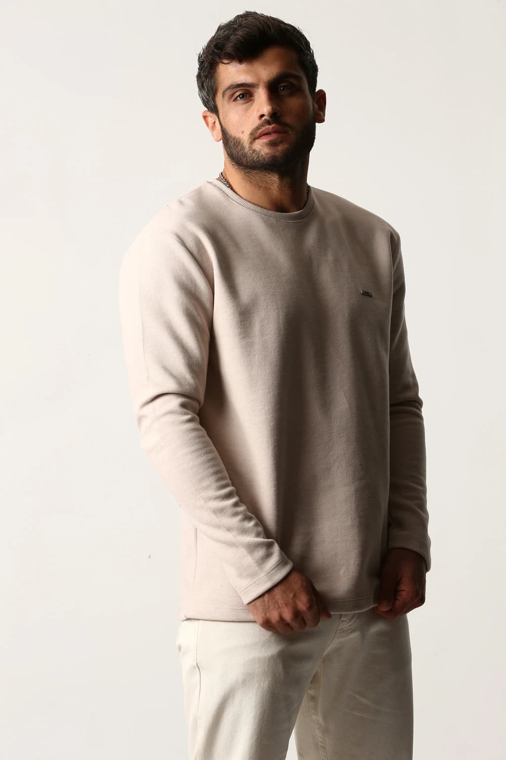 سلانیک آستین بلند یقه کشبافت مردانه