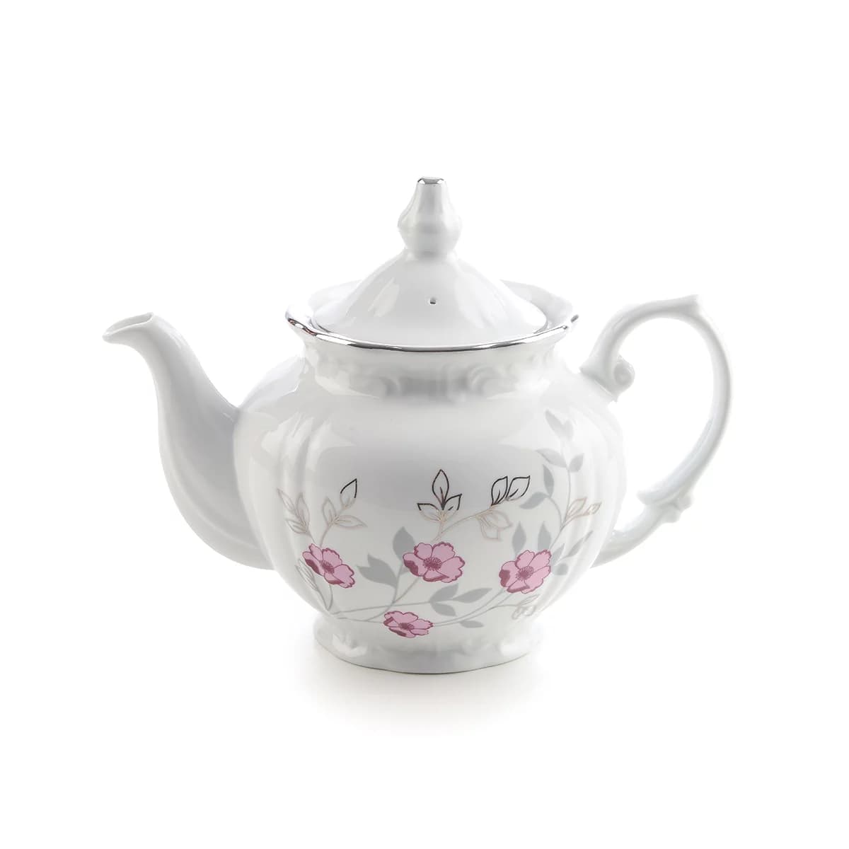 قوری چای چهار ترک چینی زرین گل پامچال (سایز 5)