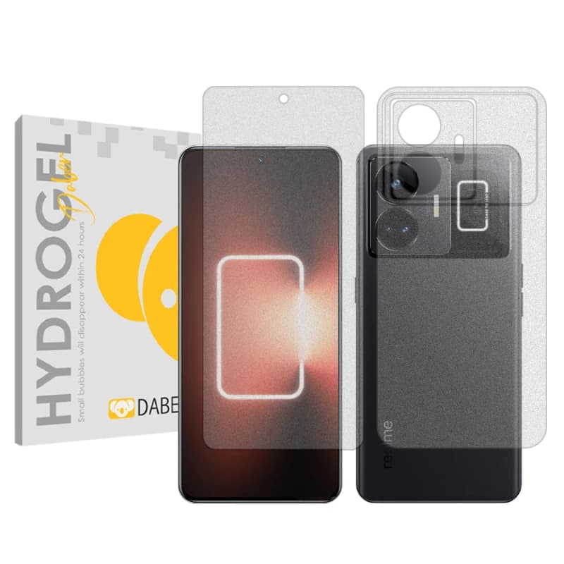 محافظ صفحه نمایش مات گوشی ریلمی GT3 دبن مدل Tough به همراه محافظ پشت گوشی