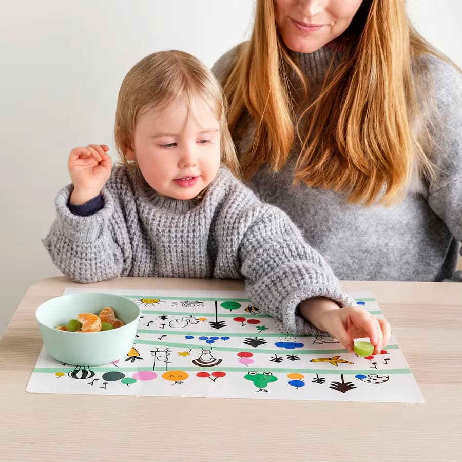 زیر بشقابی کودک ایکیا GRONFINK چند رنگ، 30×40 سانتی‌متر