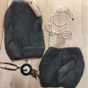 کلاه و رینگ بافت زنانه و دخترانه kl7y