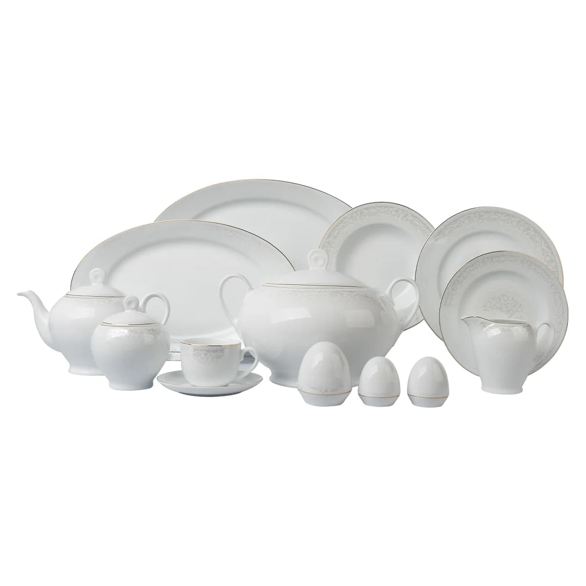 سرویس چینی زرین 12 نفره کامل سیلوان ایتالیااف (102 پارچه)